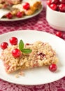 Cranberrry crumb bars Royalty Free Stock Photo