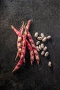 Cranberry beans. Borlotti beans Royalty Free Stock Photo