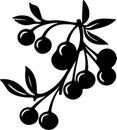 cranberry Black Silhouette Generative Ai