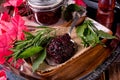 Cranberry chutney with red beet Royalty Free Stock Photo