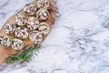 Cranberry Cream Cheese Pinwheels Shot From Above Royalty Free Stock Photo