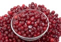Cranberry in glass bowl