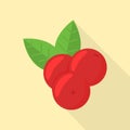 Cranberry icon in flat style. Vector illustration