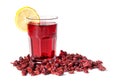 Cranberry Juice and Dried Cranberries Royalty Free Stock Photo