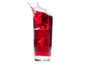 Cranberry Juice Splash Royalty Free Stock Photo