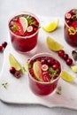 Cranberry lime margarita, festive winter cocktail idea
