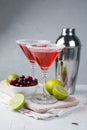 Cranberry and lime martini Royalty Free Stock Photo