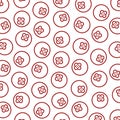 Cranberry pattern background set. Collection icon cranberry. Vector