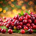 cranberry pic with color background Royalty Free Stock Photo
