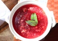 photo of cranberry and raspberry sherbet Royalty Free Stock Photo