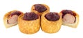 Cranberry Sauce Topped Mini Pork Pies Royalty Free Stock Photo