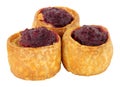 Cranberry Sauce Topped Mini Pork Pies Royalty Free Stock Photo