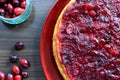 Cranberry Vanilla Cheesecake