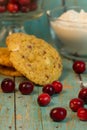 Cranberry White Chocolate Chip Cookies Royalty Free Stock Photo