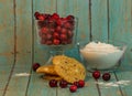 Cranberry White Chocolate Chip Cookies Royalty Free Stock Photo