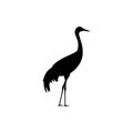 Crane bird vector logo Royalty Free Stock Photo