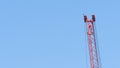A crane against the clear blue sky