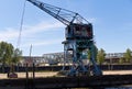 Crane - Billhafen in Hamburg - Germany Royalty Free Stock Photo