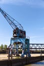 Crane - Billhafen in Hamburg - III - Germany Royalty Free Stock Photo