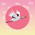 Crane bird japan culture design Royalty Free Stock Photo