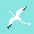 Crane bird logo Royalty Free Stock Photo