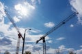 Crane on a blue sky