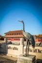 Crane bronze statue - Forbidden City, Beijing, China Royalty Free Stock Photo