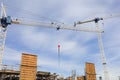 Crane build city Royalty Free Stock Photo