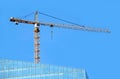 Crane build skyscraper Royalty Free Stock Photo