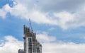 Crane on building with beautiful sky Royalty Free Stock Photo