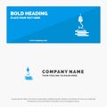 Crane, Building, Construction, Harbor, Hook SOlid Icon Website Banner and Business Logo Template