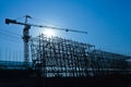 Crane and Building Construction Site Royalty Free Stock Photo