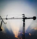 Crane building constuction Royalty Free Stock Photo