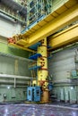 Crane for changing fuel rods inside reactor room of Nuclear Power Plant Royalty Free Stock Photo