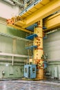 Crane for changing fuel rods inside reactor room of Nuclear Power Plant Royalty Free Stock Photo