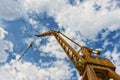 Crane and clouds Royalty Free Stock Photo