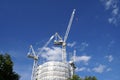 Crane. construction crane. construction site. scaffolding Royalty Free Stock Photo