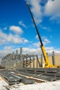 Crane on construction site Royalty Free Stock Photo