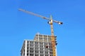 Crane and construction site