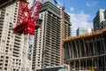 Crane at construction site Royalty Free Stock Photo