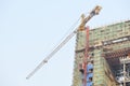 A crane on a construction site Royalty Free Stock Photo