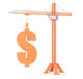 Crane with dollar