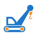 crane, hook, Caterpillar crane, construction machine, crane service icon, caterpillar crane icon Royalty Free Stock Photo