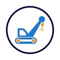 crane, hook, Caterpillar crane, construction machine, crane service icon, caterpillar crane icon Royalty Free Stock Photo