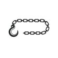 Crane hook chain  vector illustration template Royalty Free Stock Photo