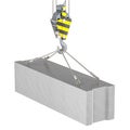Crane Hook with Foundation Concrete Block. 3D rendering Royalty Free Stock Photo