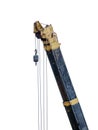 Crane hook hoist machine on background Royalty Free Stock Photo
