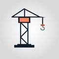 Crane isolated flat icon