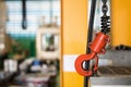 Crane hook of overhead crane in factory Royalty Free Stock Photo