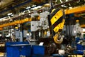 Crane hook of the overhead crane in the workshop of an industrial plant. Royalty Free Stock Photo